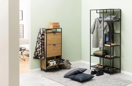 Vysoký botník Seaford Actona rustikální se třemi zásuvkami divoký dub do předsíně