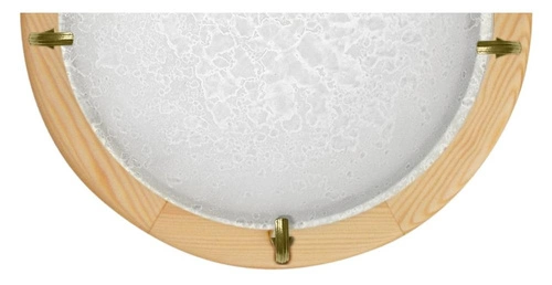 Klasický stropní plafon bílý sklo dřevo borovice Ditrevi 30 cm do obýváku a kuchyně