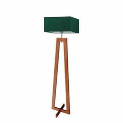 Podlahová lampa Jawa stínidlo zelené stojan mahagon