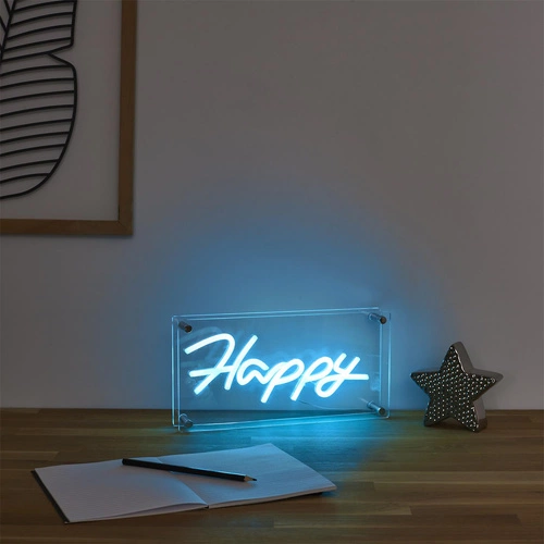 Šťastná LED Neonová Lampa