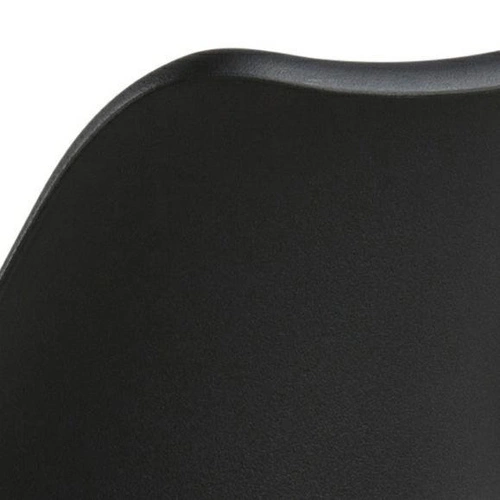 Barová židle s opěrkou Dima Actona černá kožená moderní do kuchyně a k ostrůvku dřevěné nohy 75 cm