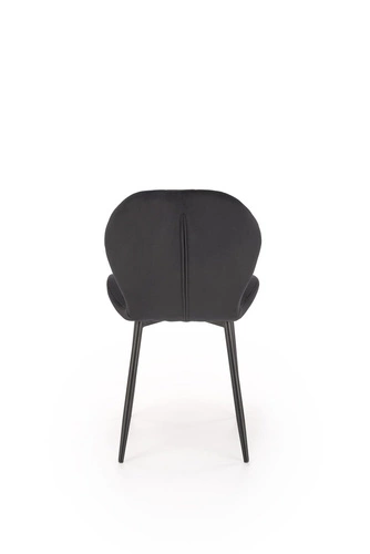 Čalouněná sametová židle Griviza černá do jídelny a obývacího pokoje moderní Intesi