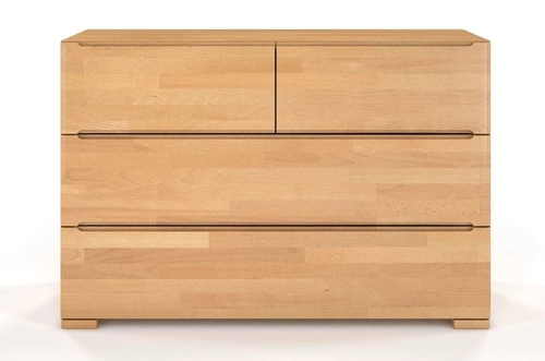 Komoda se zásuvkami Sparta 120 cm buková dřevěná skandinávská do obýváku SKANDICA