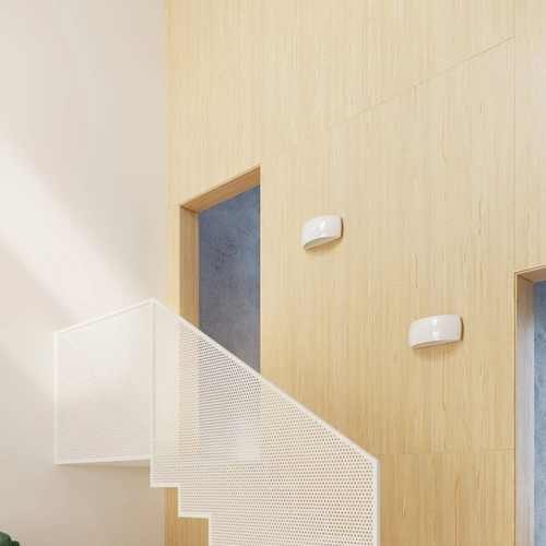 Nástěnné svítidlo Pontius moderní bílý lesk keramika do obýváku ložnice nebo koupelny