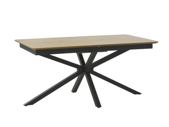 Rozkládací jídelní stůl Resul 200 cm moderní dub artisan s černými nohami