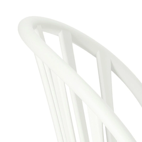 Jídelní židle Sirena bílá skandinávská z plastu a dřeva snadno čistitelná Intesi