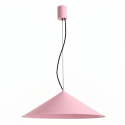 Moderní nastavitelná růžová LED závěsná lampa FINT do obývacího pokoje