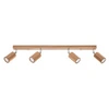 Dřevěné stropní svítidlo Zeke 4 dub moderní do obýváku, kuchyně nebo ložnice