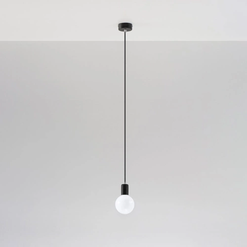 Závěsné svítidlo EDISON černé moderní jednoplamenné do obýváku a nad kuchyňský ostrůvek 106 cm