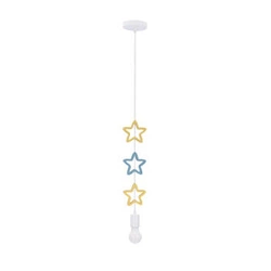 Jednoduchá závěsná lampa sss 1x20W E27 iq kids gold+blue