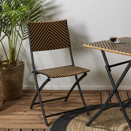 Kostkovaná skládací židle Marron