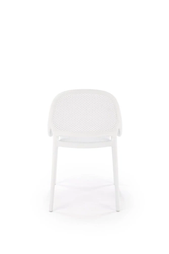 Bílá jídelní a zahradní židle z plastu, moderní, stohovatelná, Lynette Intesi
