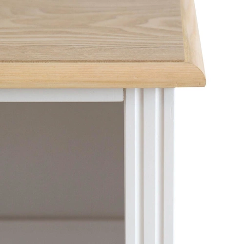 Bílá skandinávská knihovna se zásuvkami 90 cm do obýváku Atmosphera