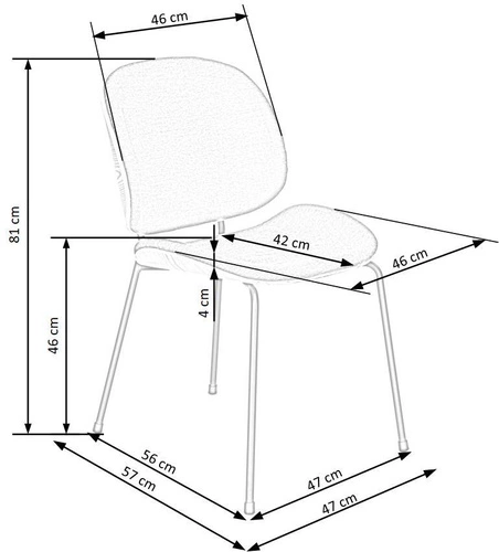 Čalouněná jídelní židle Kaia šedá moderní s dřevěným prvkem