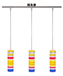 Závěsné svítidlo Fresco moderní vícebarevné 3 světla do obýváku s nastavitelnou výškou