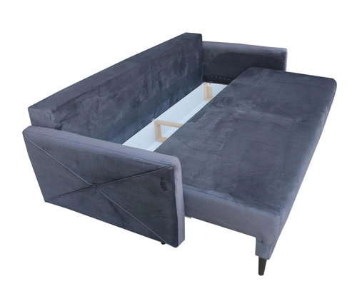 Rozkládací pohovka Saxo skandinávská žlutá s úložným prostorem na lůžkoviny do obýváku