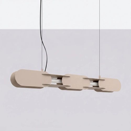 Závěsné LED svítidlo CHAIN 91 taupe moderní nad jídelní stůl