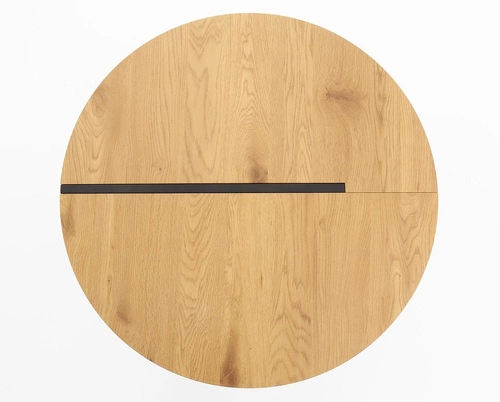 Konferenční stolek Louza kulatý dubový loftový 86 cm černý do obýváku Intesi