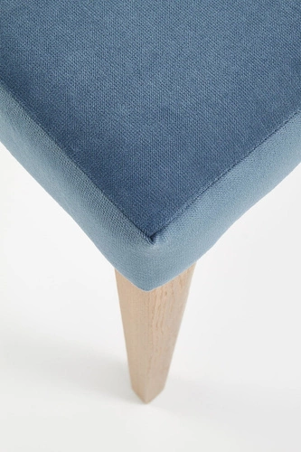 Jídelní židle Remi Intesi dřevěná čalouněná modrá skandinávský dub