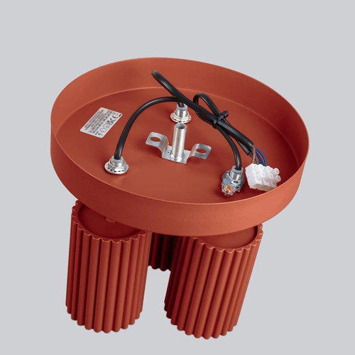 Stropní svítidlo KARBON 3P červené minimalistické do obýváku a ložnice s nastavitelným stínidlem