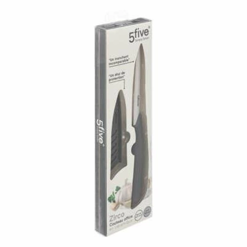 Keramický nůž Zirco 10 cm na zeleninu a ovoce s pouzdrem bílo-černý 5five