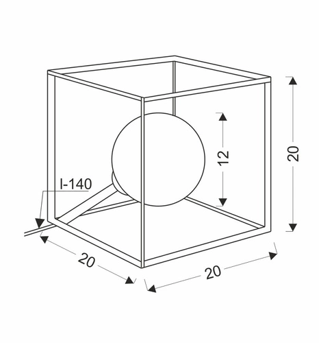 Noční lampička Weert 200 moderní černá kovová do ložnice a obýváku Ledea 20 cm
