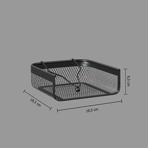 Černý kovový dekorativní stojan na ubrousky Mayaj do jídelny