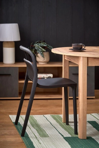 Rozkládací kulatý jídelní stůl Nigo Intesi dub přírodní moderní 102–142 cm