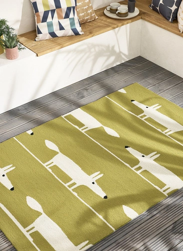 Venkovní koberec Mr Fox Chai 120x180 žlutý moderní na terasu balkon zahradu snadno čistitelný