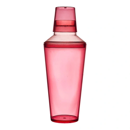 Shaker na koktejly Sky Intesi červený 3dílný s cedníkem 26 cm