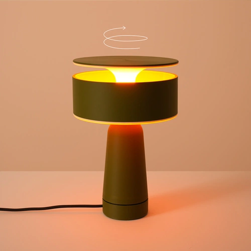 Moderní olivová stolní lampa AXO do pracovny