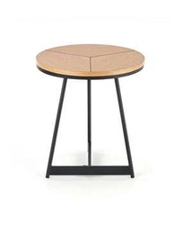 Kulatý konferenční stolek Annaba S dubový loftový 45 cm moderní do obýváku Intesi