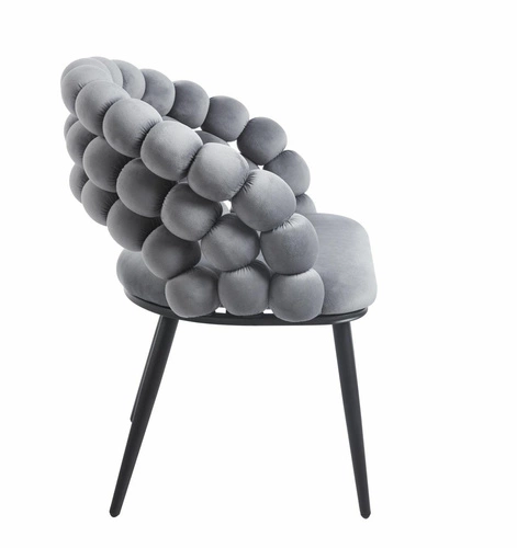 Jídelní židle Bulle VIC šedá sametová čalouněná s područkami Intesi moderní