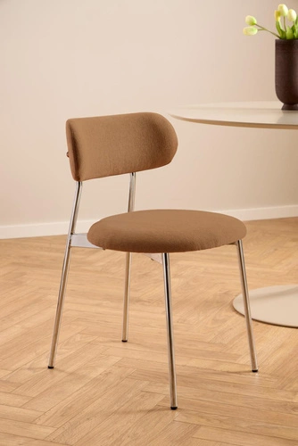 Židle Lyric Actona čalouněná terakota chrom moderní do jídelny