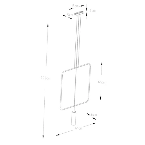 Závěsné svítidlo RANA 1 černé moderní nad jídelní stůl do obýváku kovové 175 cm