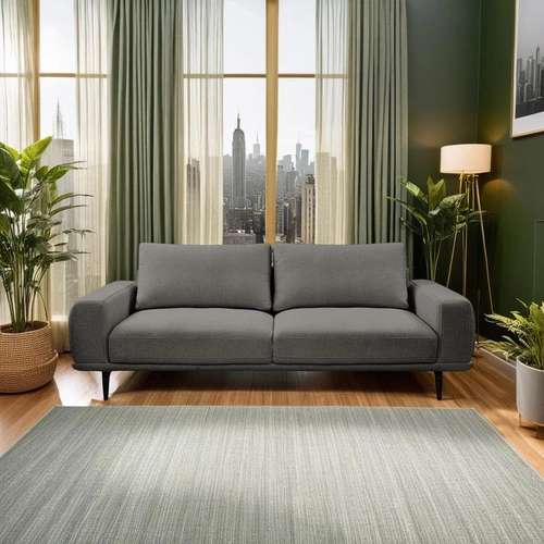 Rozkládací pohovka Salmi pro 3 osoby s funkcí spaní světle šedá skandinávský styl do obýváku