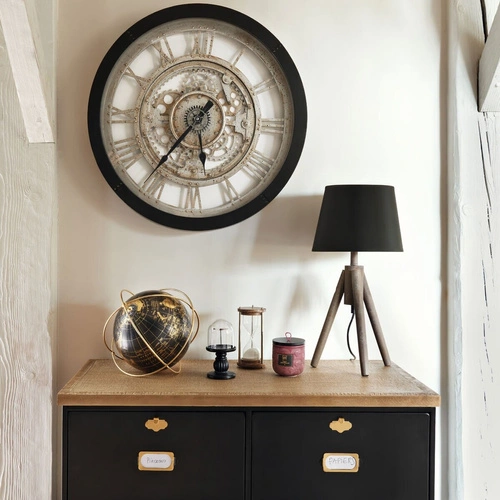 Dekorační glóbus Atmosphera velký černo-zlatý moderní vintage 25 cm do obýváku