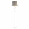 Stojací lampa FOGO GOLD šedý samet s moderním stínidlem do obýváku a ložnice Lysne