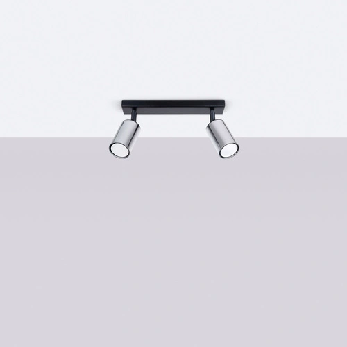 Stropní LED svítidlo WINX 2 černý chrom moderní do obýváku a ložnice 30 cm SOLLUX