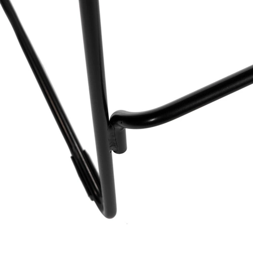 Barová židle Dill Low černá s opěrkou, kovová s ekokůží, industriální do kuchyně 66 cm Intesi