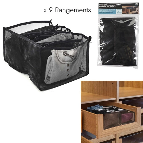 Organizér do zásuvky na oblečení černý