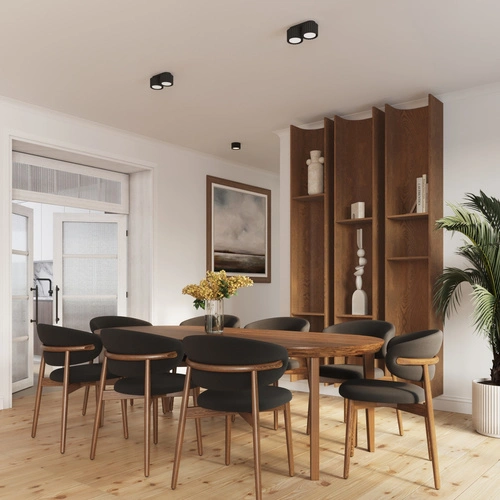 Moderní černý kulatý stropní svítidlo AURA 1 do obýváku a kuchyně minimalistické 10 cm