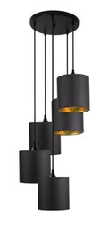 Závěsná lampa s dlouhou deskou 5x40W E14 černá