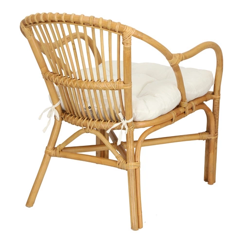 Ratanové křeslo Neta boho do obýváku s područkami a polštářem Atmosphera přírodní
