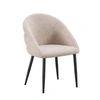 Jídelní čalouněná židle Solla z béžového sametu do jídelny a obýváku Intesi