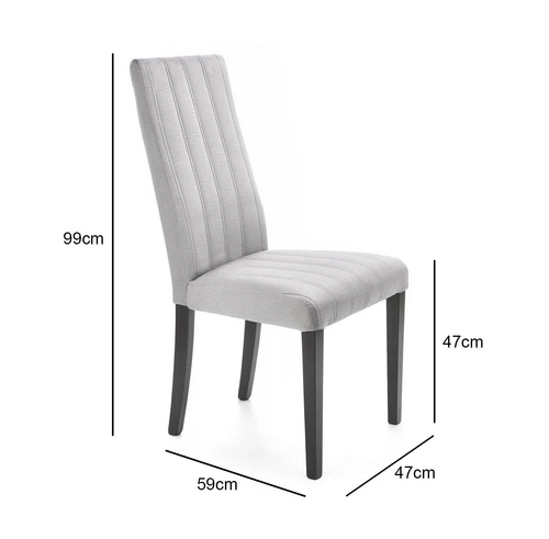 Čalouněná židle Arizona šedá do jídelny a obýváku moderní dřevěná s opěrkou Intesi