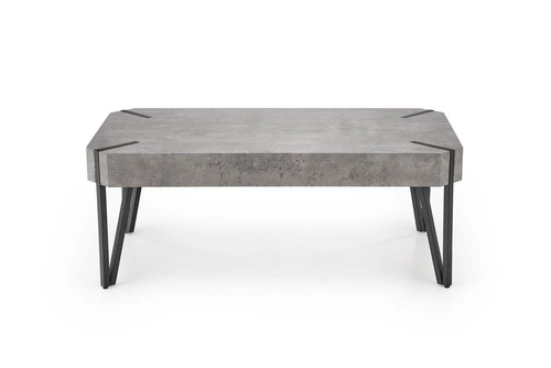 Konferenční stolek Lofty obdélníkový šedý betonový moderní loftový kovový do obýváku 110x60 cm