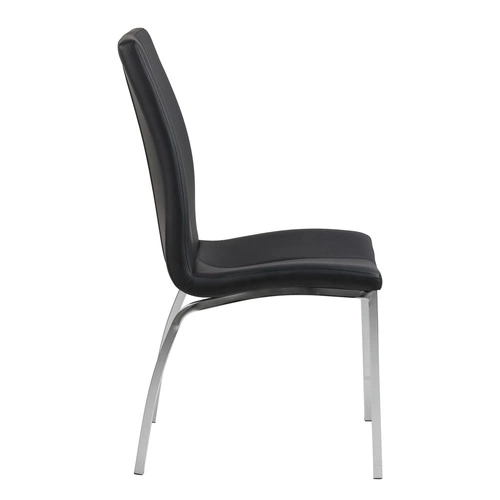 Sada 4 jídelních židlí Asama Actona černé čalouněné ekokůže moderní kovové