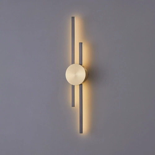 Moderní nástěnné LED svítidlo CENTRO Step into Design černá mosaz 64 cm do obýváku