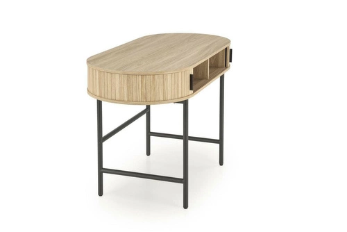 Psací stůl Bahli skandinávský moderní 120 cm přírodní s černými nohami Intesi